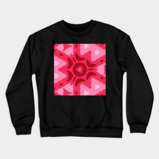 Kaleidoscope of Crystal Lines Of Reds & Blue Crewneck Sweatshirt